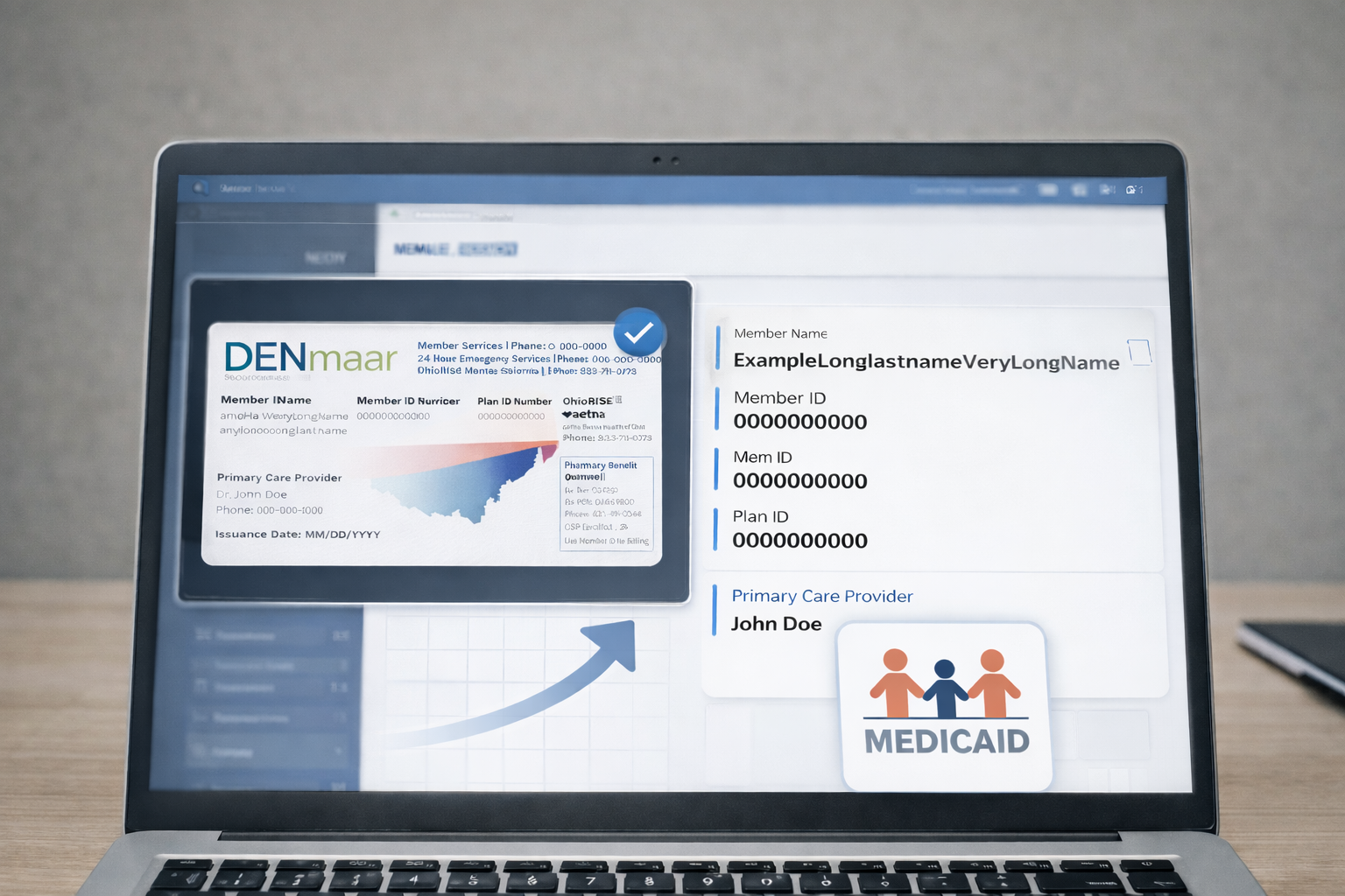 AI Insurance ID Card Reader for Mental Health Carve-Outs and Medicaid MCOs